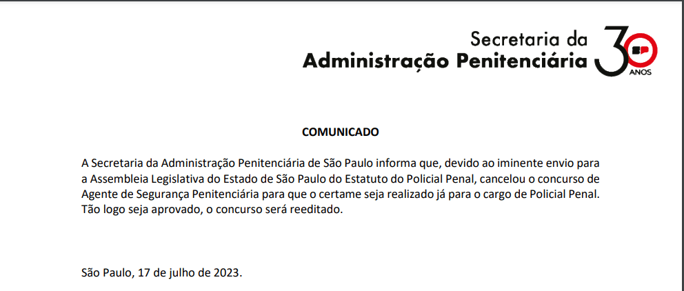 Análise de edital - Policia Penal de São Paulo 