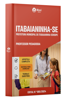 Apostila Prefeitura de Itabaianinha-SE 2024 - Professor Pedagogia
