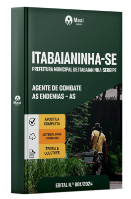 Apostila Prefeitura de Itabaianinha-SE 2024 - Agente de Combate as Endemias – AS