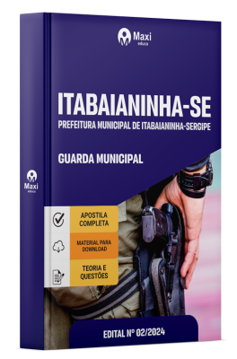 Apostila Prefeitura de Itabaianinha-SE 2024 - Guarda Municipal