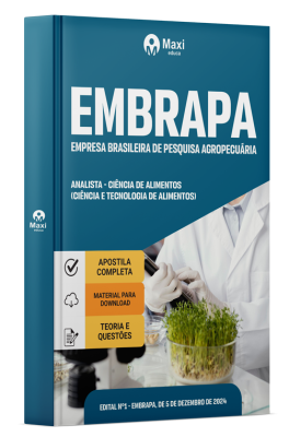 Apostila Embrapa 2024 - Analista - Ciência de Alimentos (Ciência e Tecnologia de Alimentos)