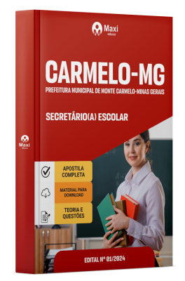 Apostila Prefeitura de Monte Carmelo-MG 2024 - Secretário(a) Escolar