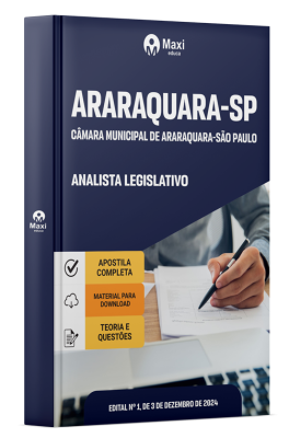Apostila Câmara de  Araraquara-SP 2024 - Agente Administrativo