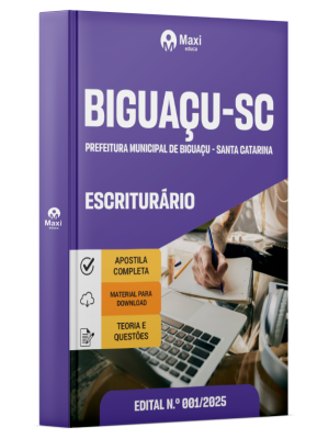 Apostila Prefeitura de Biguaçu - SC - 2025 - Escriturário