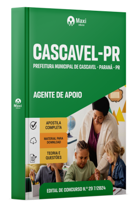 Apostila Prefeitura de Cascavel - PR 2024 - Agente de Apoio
