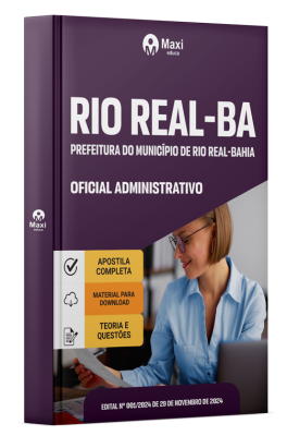 Apostila Prefeitura de Rio Real-BA 2024 - Oficial Administrativo  