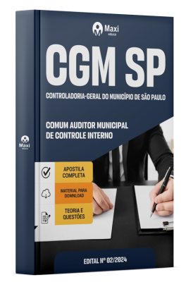 Apostila CGM SP 2024 - Comum Auditor Municipal de Controle Interno: Geral, Correição e Infraestrutura - Provas 1 e 2