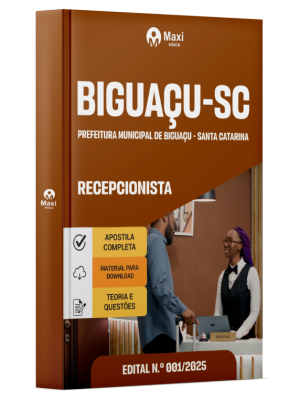 Apostila Prefeitura de Biguaçu - SC - 2025 - Recepcionista