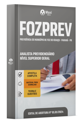 Apostila FOZPREV 2024 - Analista Previdenciário – Nivel Superior Geral