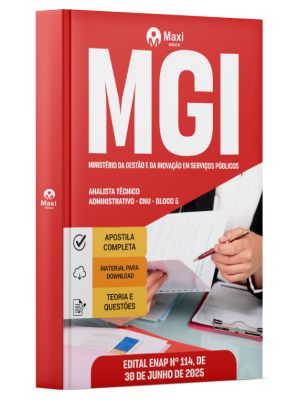 Apostila MGI - Ministério da Gestão e da Inovação em Serviços Públicos - 2025 - Analista Técnico-Administrativo - CNU - Bloco 5
