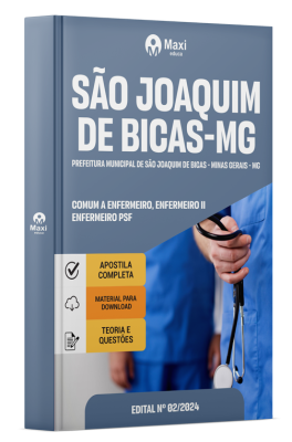 Apostila Prefeitura de São Joaquim de Bicas-MG 2024 - Comum a Enfermeiro, Enfermeiro II e Enfermeiro PSF