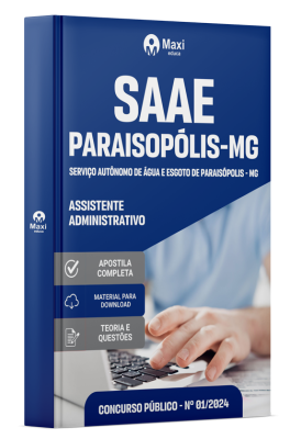 Apostila SAAE Paraisópolis-MG 2024 - Assistente Administrativo