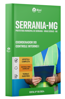 Apostila Prefeitura de Serrania-MG 2024 - Coordenador Do Controle Interno I