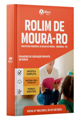 Apostila Prefeitura de Rolim de Moura-RO 2024 - Pedagogo de Educação Infantil – 30 horas