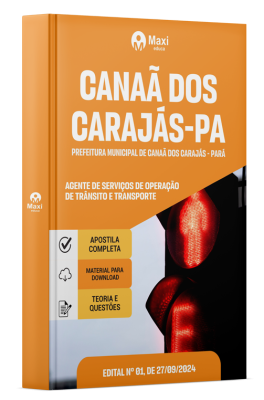 Apostila Prefeitura de Canaã dos Carajás - PA - 2024 - Agente de Serviços de Operação de Trânsito e Transporte