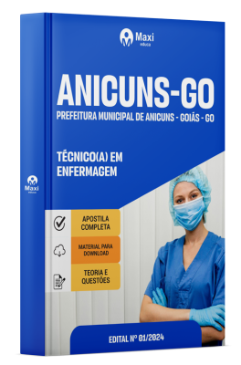 Apostila Prefeitura de Anicuns - GO - 2024 - Técnico(a) Em Enfermagem
