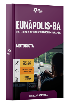 Apostila Prefeitura de Eunápolis - BA - 2024 - Motorista