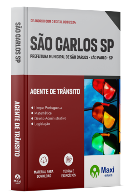 Apostila Prefeitura de São Carlos - SP - 2024 - Agente de Trânsito