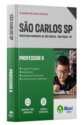 Apostila Prefeitura de São Carlos - SP - 2024 - Professor II