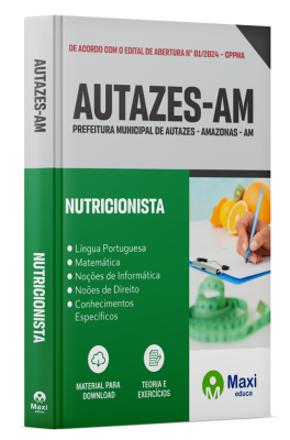 Apostila Prefeitura de Autazes-AM 2024 - Nutricionista
