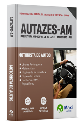 Apostila Prefeitura de Autazes-AM 2024 - Motorista de Autos
