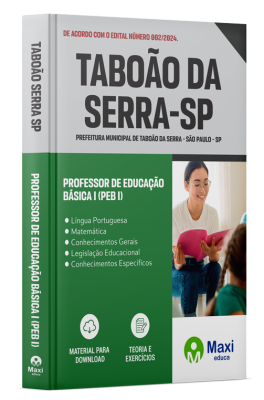Apostila Prefeitura de Taboão da Serra-SP 2024 - Professor de educação básica I (PEB I)