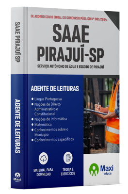 Apostila SAAE Pirajuí SP 2024 - Agente de Leituras