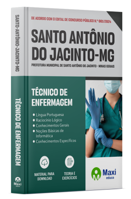 Apostila Prefeitura de Santo Antônio do Jacinto-MG 2024 - Técnico de Enfermagem