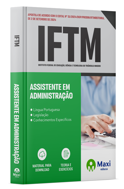Apostila Iftm 2024 Assistente Em Administração