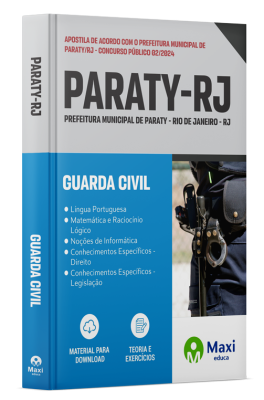 Apostila Prefeitura de Paraty-RJ 2024 - Guarda Civil