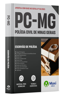 Apostila Preparatória da PC-MG 2024 - Escrivão de Polícia