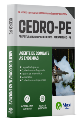 Apostila Prefeitura de Cedro-PE 2024 - Agente de Combate as Endemias