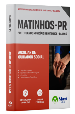 Apostila Prefeitura de Matinhos-PR 2024 - Auxiliar de Cuidador Social