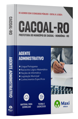 Apostila Prefeitura Municipal de Cacoal - RO 2024 - Agente Administrativo