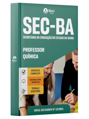 Apostila SEC-BA - Secretaria da Educação do Estado da Bahia - 2025 - Professor - Química