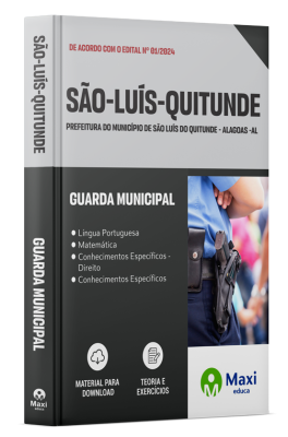 Apostila Prefeitura de São Luís do Quitunde-AL 2024 - Guarda Municipal