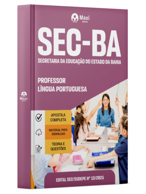 Apostila SEC-BA - Secretaria da Educação do Estado da Bahia - 2025 - Professor - Língua Portuguesa