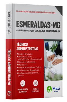 Apostila Câmara de Esmeraldas - MG - 2024 - Técnico Administrativo