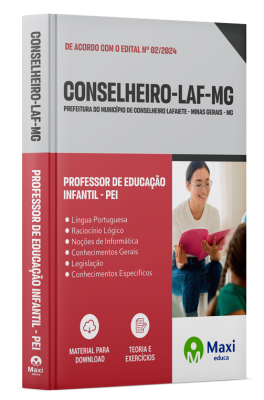 Apostila Prefeitura de Conselheiro Lafaiete-MG 2024 - Professor de Educação Infantil - PEI