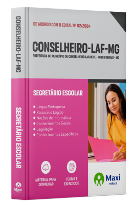 Apostila Prefeitura de Conselheiro Lafaiete-MG 2024 - Secretário Escolar