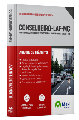 Apostila Prefeitura de Conselheiro Lafaiete-MG 2024 - Agente de Trânsito