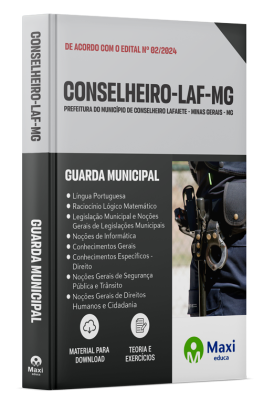Apostila Prefeitura de Conselheiro Lafaiete-MG 2024 - Guarda Municipal