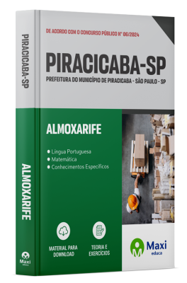 Apostila Prefeitura de Piracicaba-SP 2024 - Almoxarife