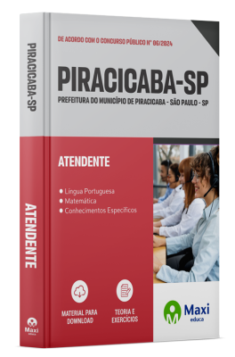 Apostila Prefeitura de Piracicaba-SP 2024 - Atendente