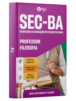 Apostila SEC-BA - Secretaria da Educação do Estado da Bahia - 2025 - Professor - Filosofia