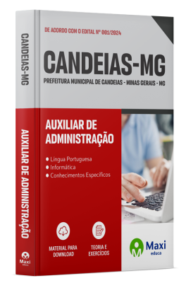 Apostila Prefeitura de Candeias-MG 2024 - Auxiliar De Administração