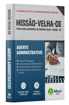 Apostila Prefeitura de Missão Velha-CE 2024 - Agente administrativo