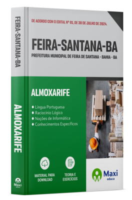 Apostila Prefeitura de Feira de Santana-BA 2024 - Almoxarife