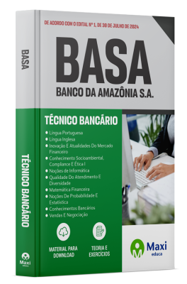 Apostila BASA 2024 - Técnico Bancário