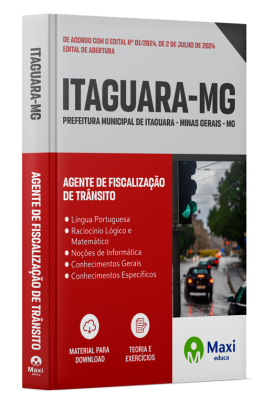 Apostila Prefeitura de Itaguara-MG 2024 - Agente de Fiscalização de Trânsito